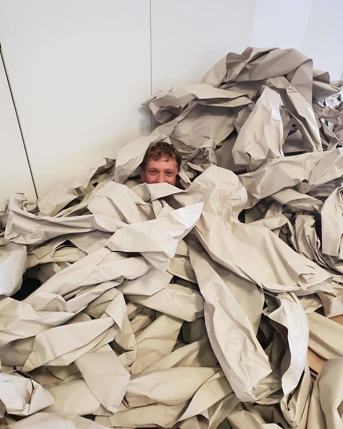 It May Look Like Our Designer Roo Is Hibernating, But This Is Just The Packaging Used To Protect The Eco-Friendly Light Bulbs