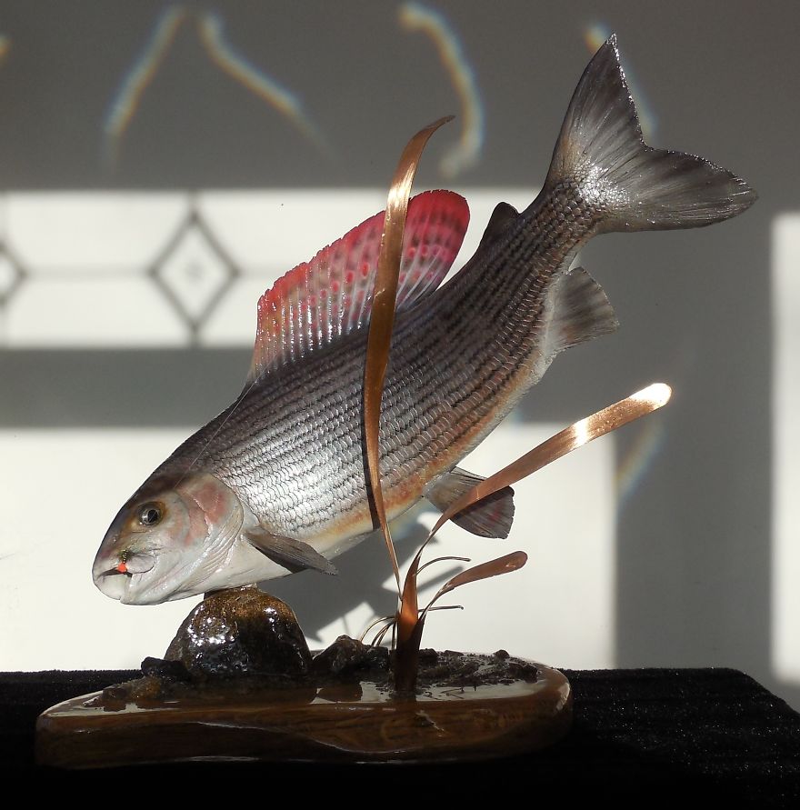 Hand Made, Hand Painted, Grayling Replica By Fishcreations Hand Made, Hand Painted, Grayling Replica By Fishcreations