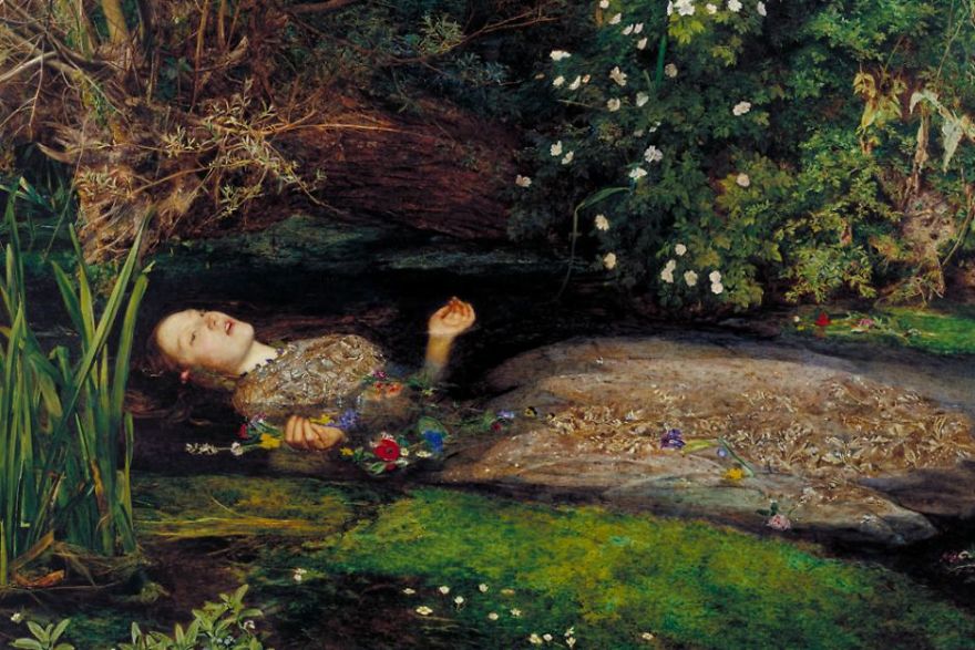 Ophelia, Sir John Everett Millais, 1851-52