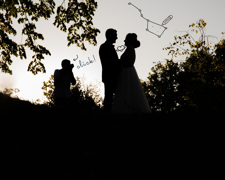 I Decided To Doodle Wedding Photos