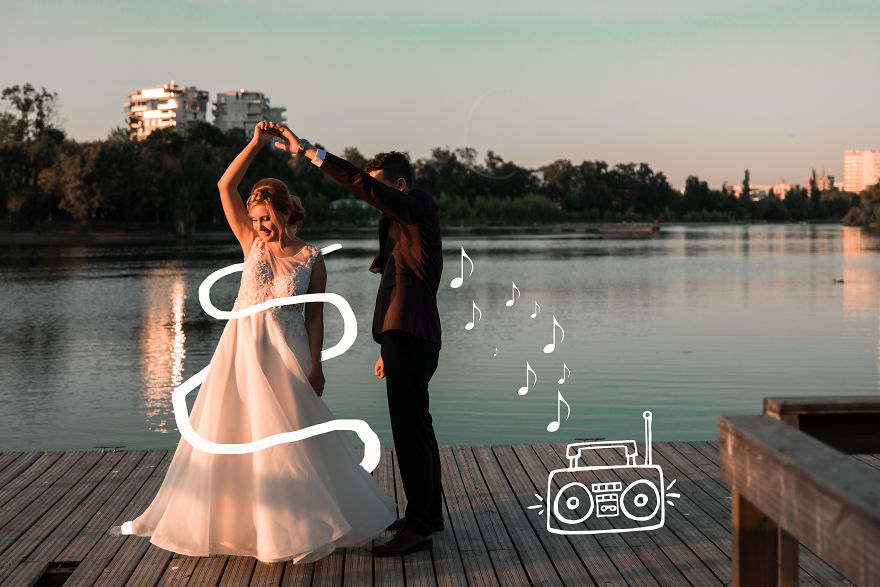 I Decided To Doodle Wedding Photos