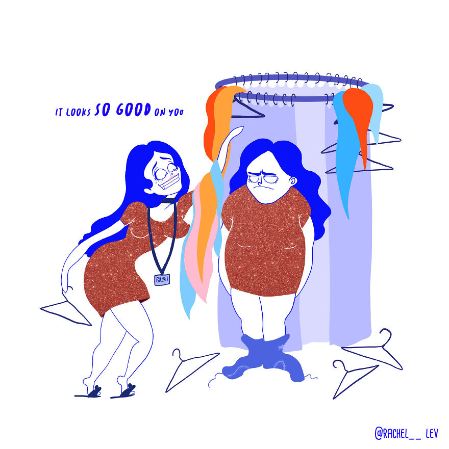 Funny Illustrations Of A Random Girl And Her Random Life - Struggling With Body Positivity !