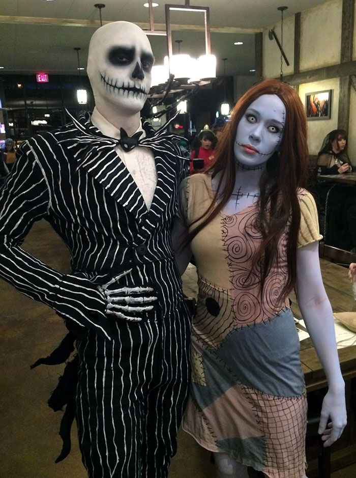 Jack And Sally From The Nightmare Before Christmas. We Thought It Was A Fitting Halloween Costume