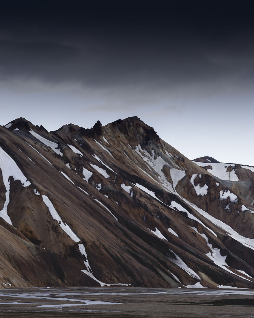Beautiful Peaks Of Landmannalaugar, Going Through Winter-To-Summer Transition