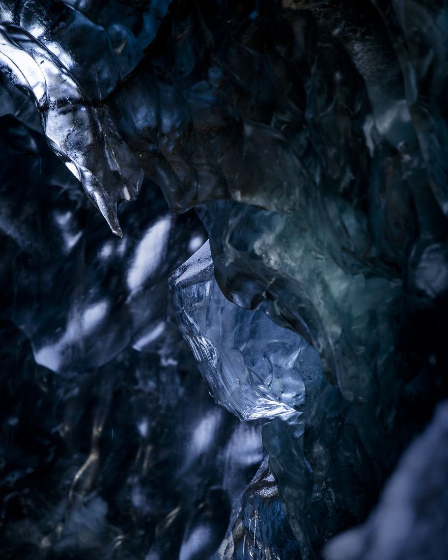 Inside An Ice Cave You Will Find Blue Ice, That Looks Like Sapphire