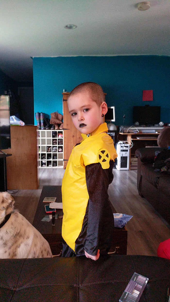 My Daughter Wanted To Coordinate Costumes With Me, But I Was Already Set With A Deadpool Costume. As A Result, Here Is Negasonic Six-Year-Old Warhead