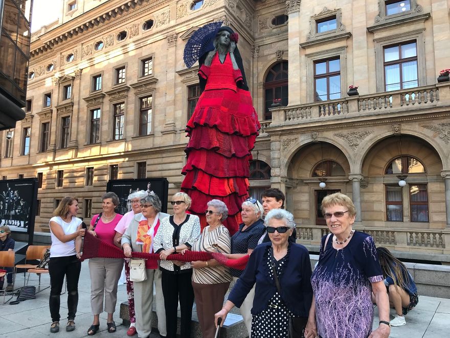 Knitted Carmen In Prague