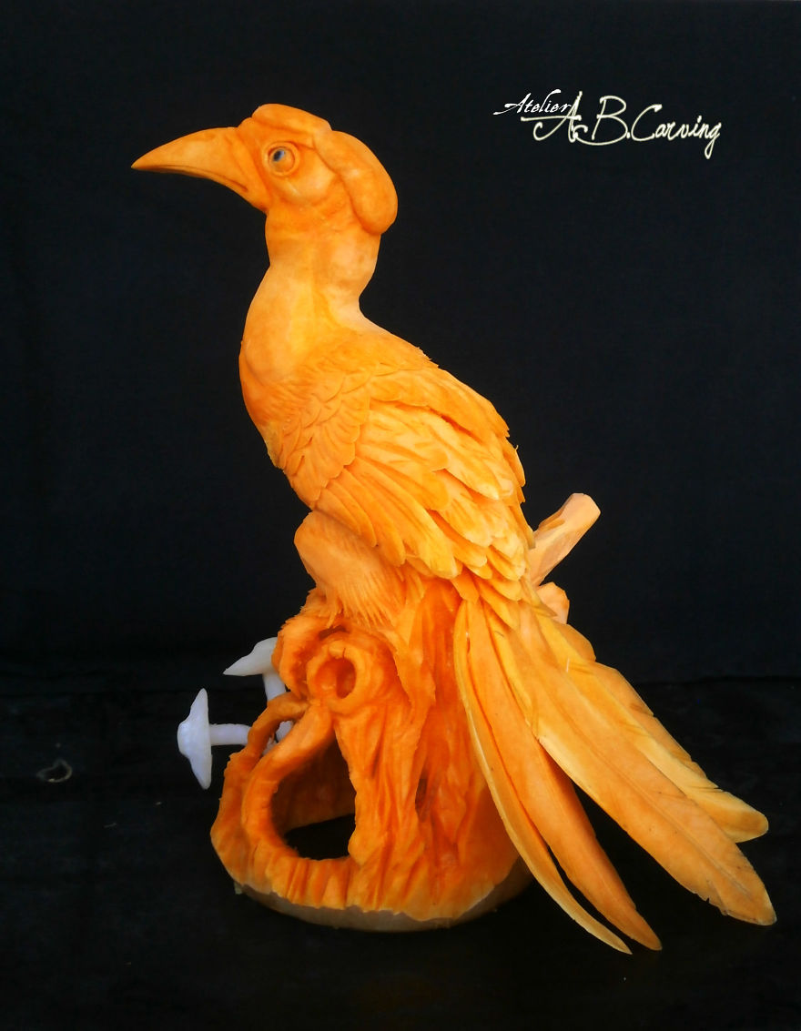 23 Carved Pumpkins Into Exquisite Sculptures That Are Not Halloween-Themed