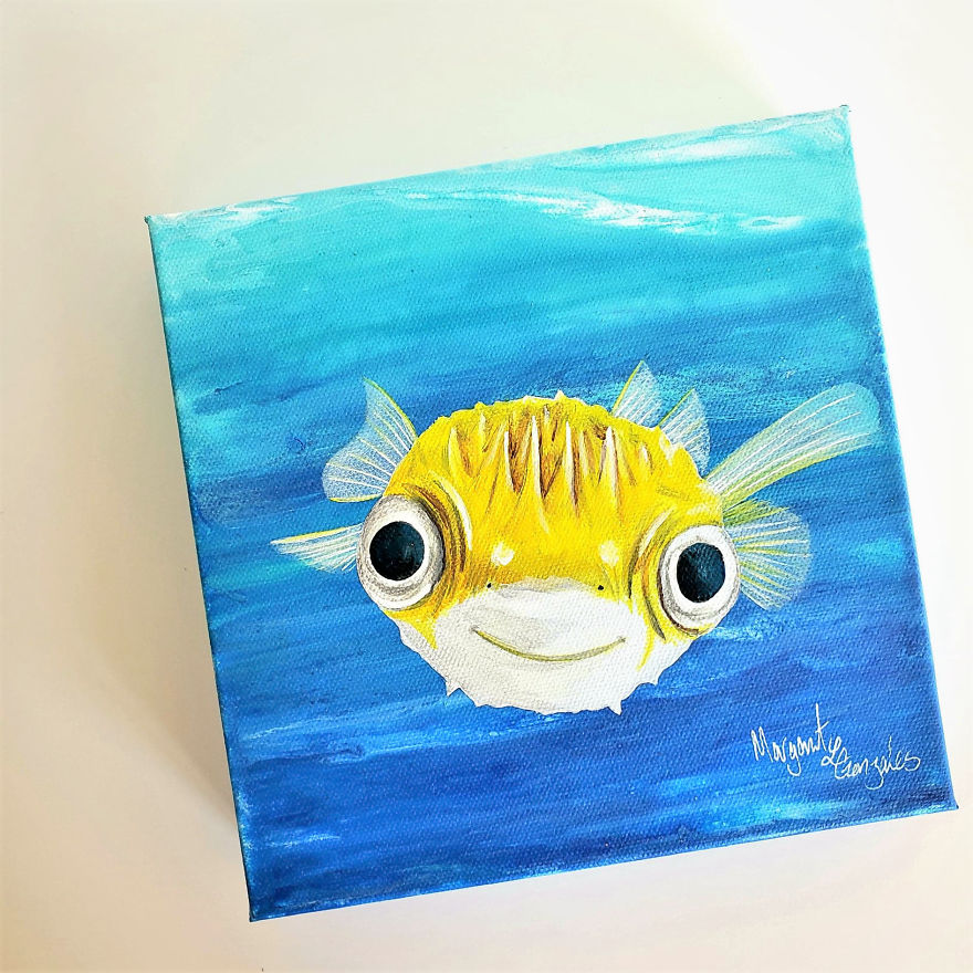 I Painted This Little Happy Puffer Just For Fun!