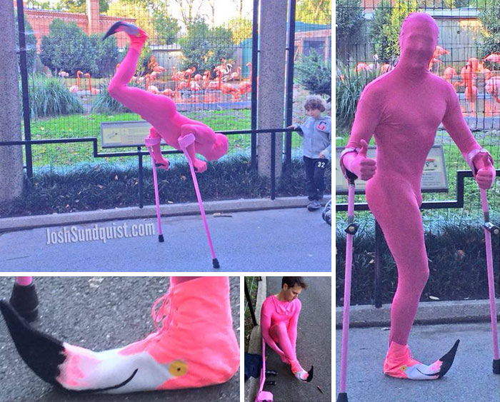 Este hombre con una sola pierna prepara un disfraz épico cada Halloween y este es el de 2020