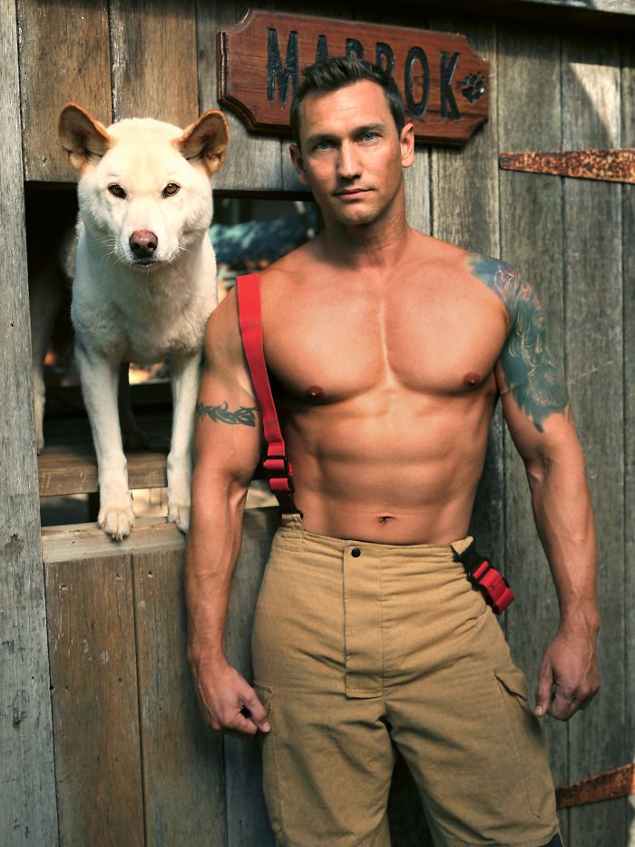 Australian Firefighters Pose With Animals For 2020 Charity Calendar, And The Photos Are So Hot They May Start Fires
