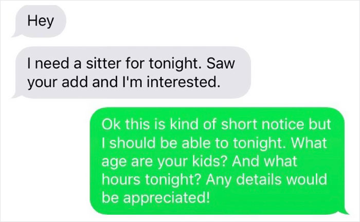 Babysitter Shares A Text Exchange With Parents Who Were Looking For Someone To Exploit As Cheap Labor
