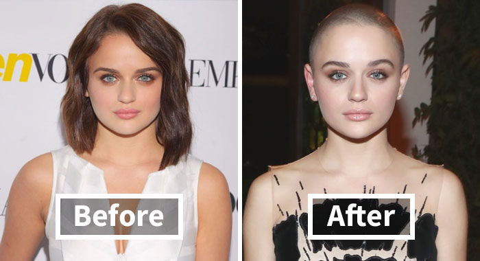 30 Celebs Before And After They Shaved Their Heads