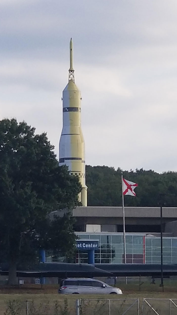 They're In The Process Of Cleaning A Rocket Near My Apartment