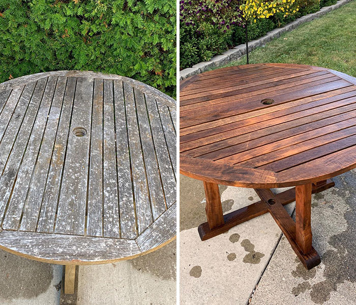 Before And After. Still Have To Sand And Re-Seal But Damn It's Pretty