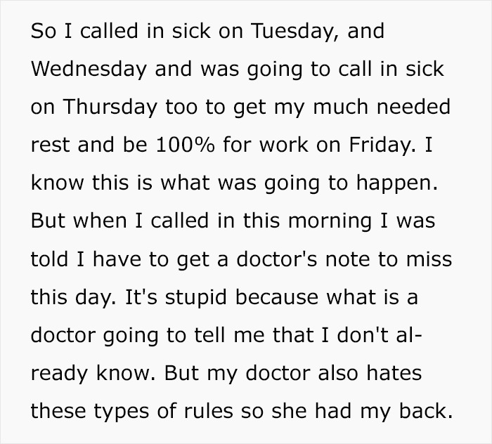 Company Demands Employee Bring A Doctor’s Note To Prove They’re Sick, Regrets It When The Doctor Writes A Fake One
