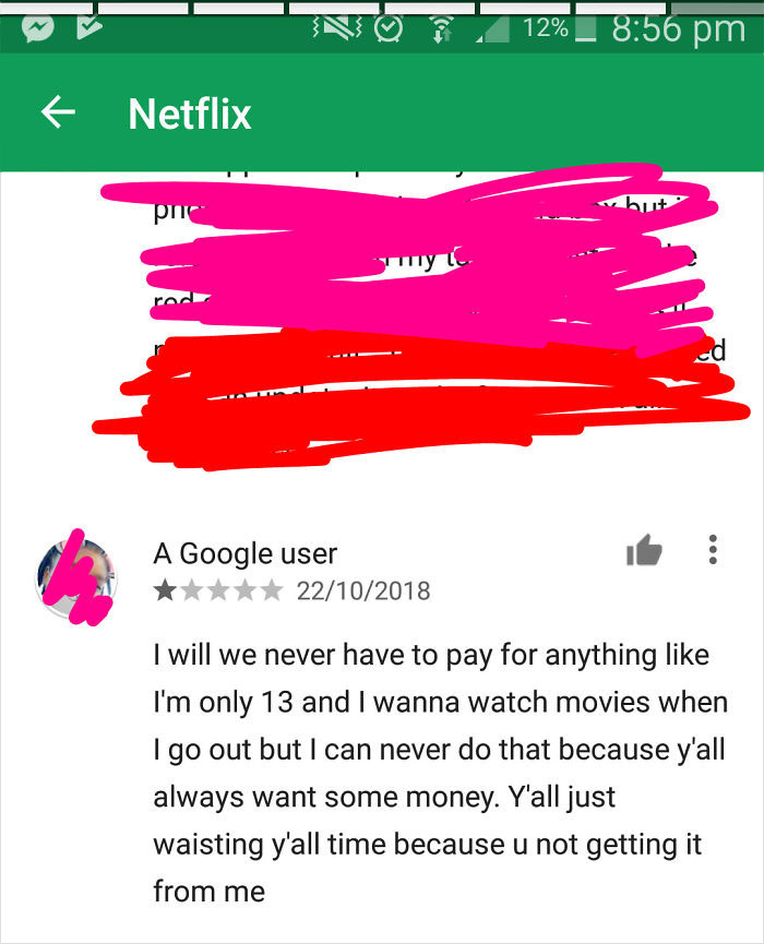 I Don't Want To Pay So 1 Star (Netflix)