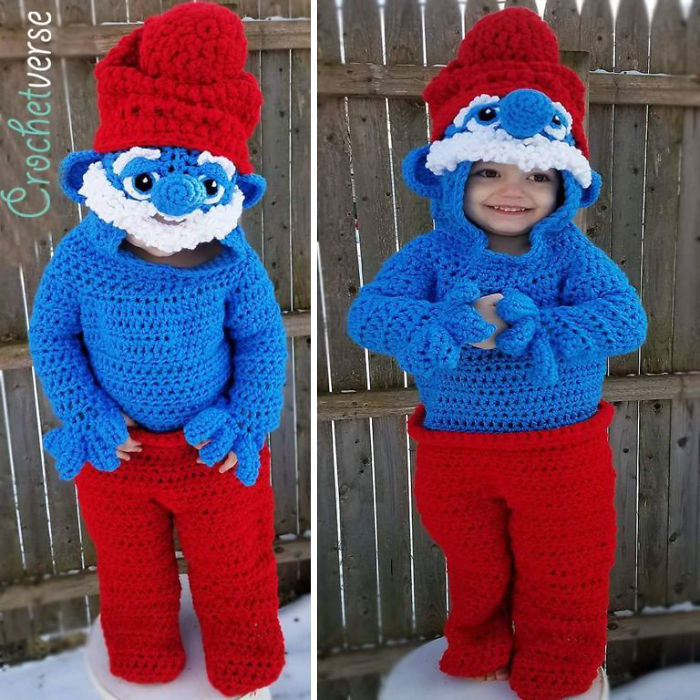 Crochet Papa Smurf Costume