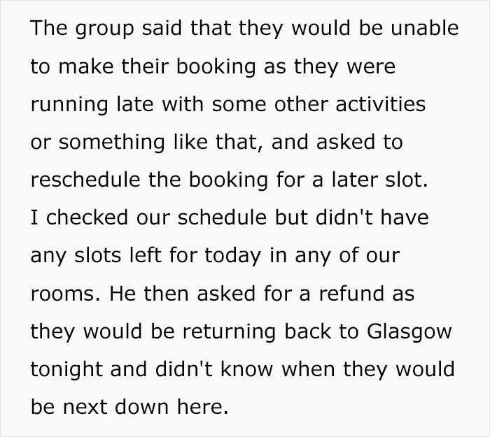 Escape Room Doesn't Want To Refund A Guy's Cancelation But He Finds A Loophole