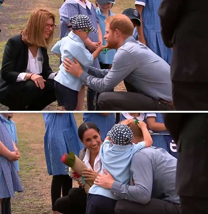 5-Year-Old Boy With Down's Syndrome Gives A Hug And Beard Stroke To Prince Harry