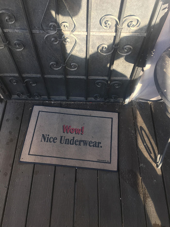 I See We're Laughing At Doormats Now. Here's Mine