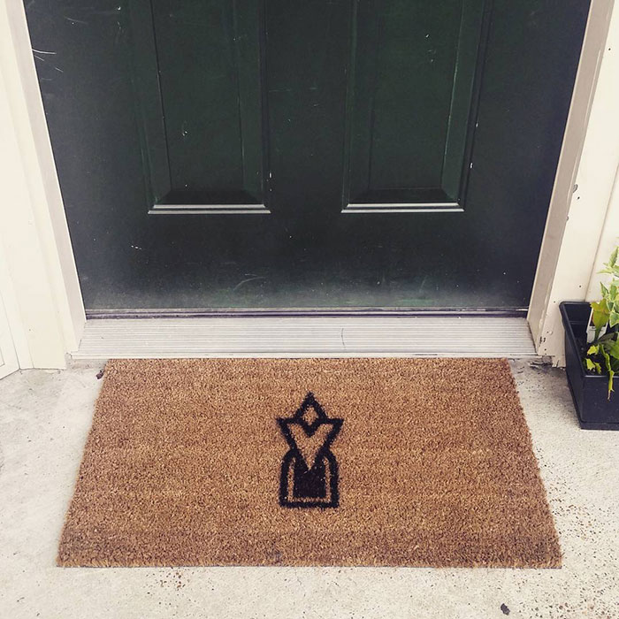 Wife And I Made An Elder Scrolls/Skyrim Welcome Mat For The Apartment