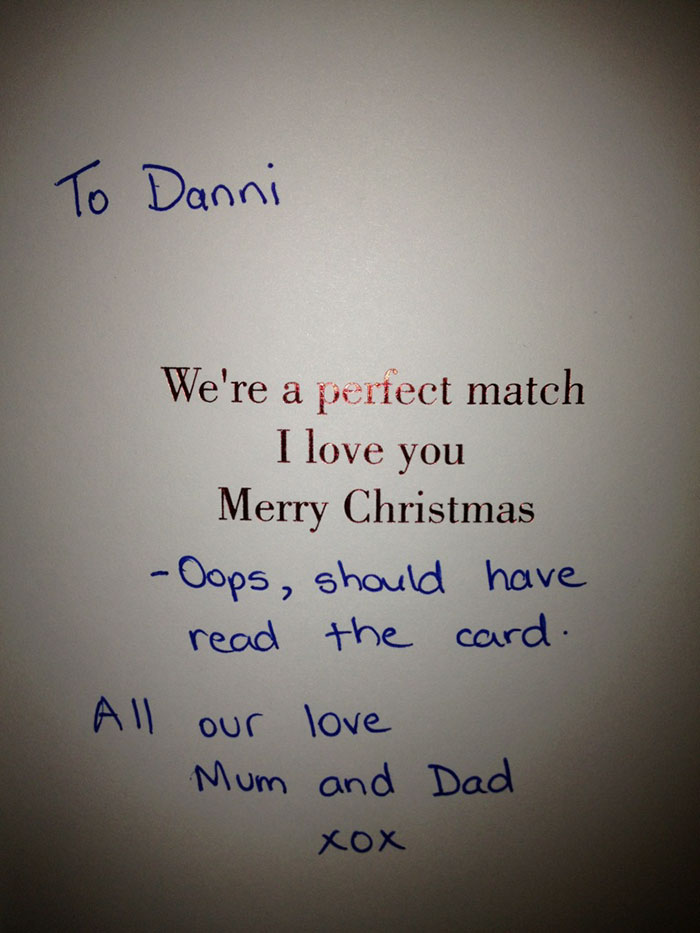 My Fiancé Just Got This Card From Her Parents And The Inside Made Us Lol