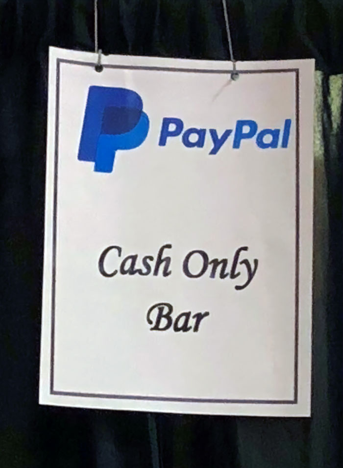 The Irony Of The Bar At A Paypal Business Event