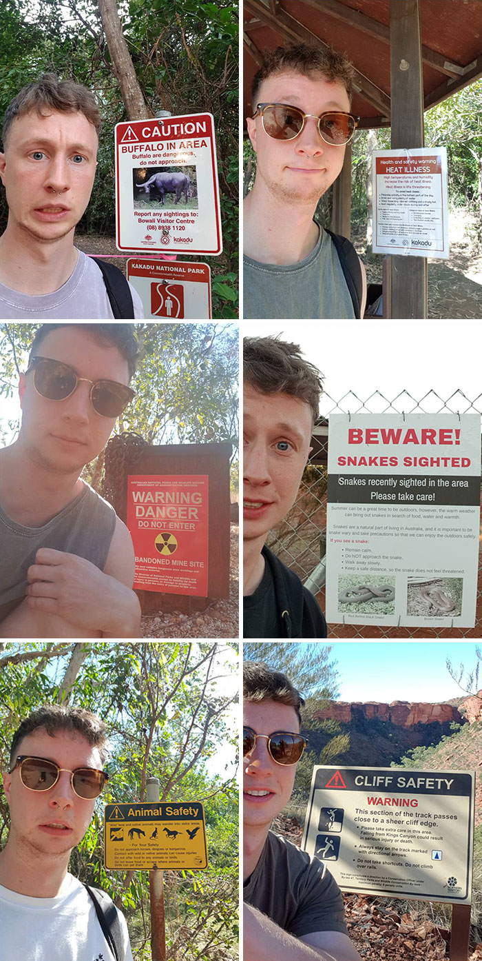 Carteles de peligro por Australia