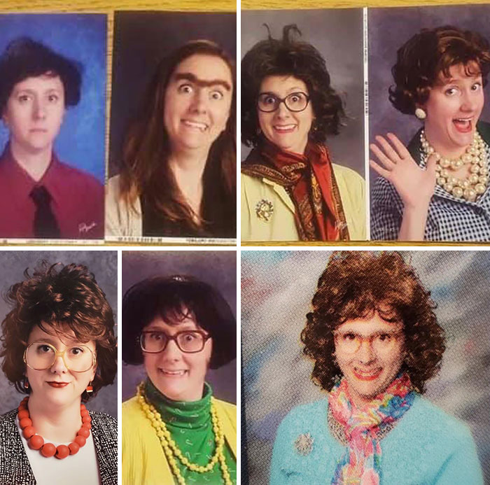 One Of My Old Teachers Does Different Costumes For Her Yearbook Photo Every Year