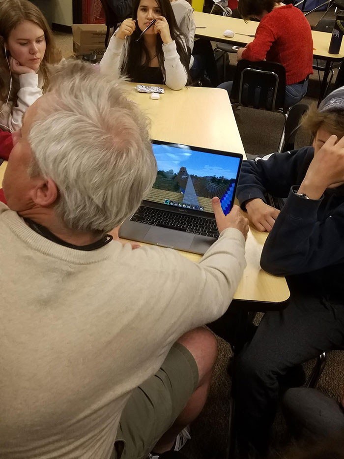 My Teacher Is Showing Off His Minecraft World To Our Class