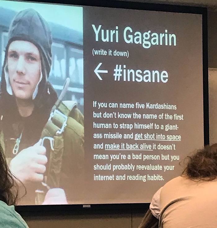 This Is How History Professor Teaches About The First Man In Space