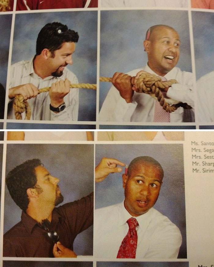 I See Your Teacher's Yearbook Photo, And I Raise You This. 2 Years In A Row