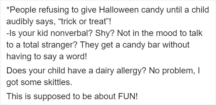 Woman Says She's Gonna 'Break The Law' And Give Candy To Kids On Halloween In A Powerful Post