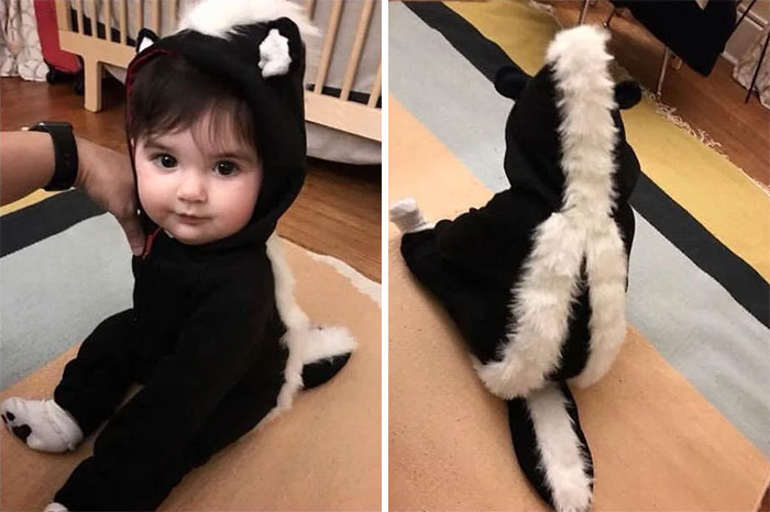 My Best Friend Handmade A Skunk Costume For My Kid’s First Halloween