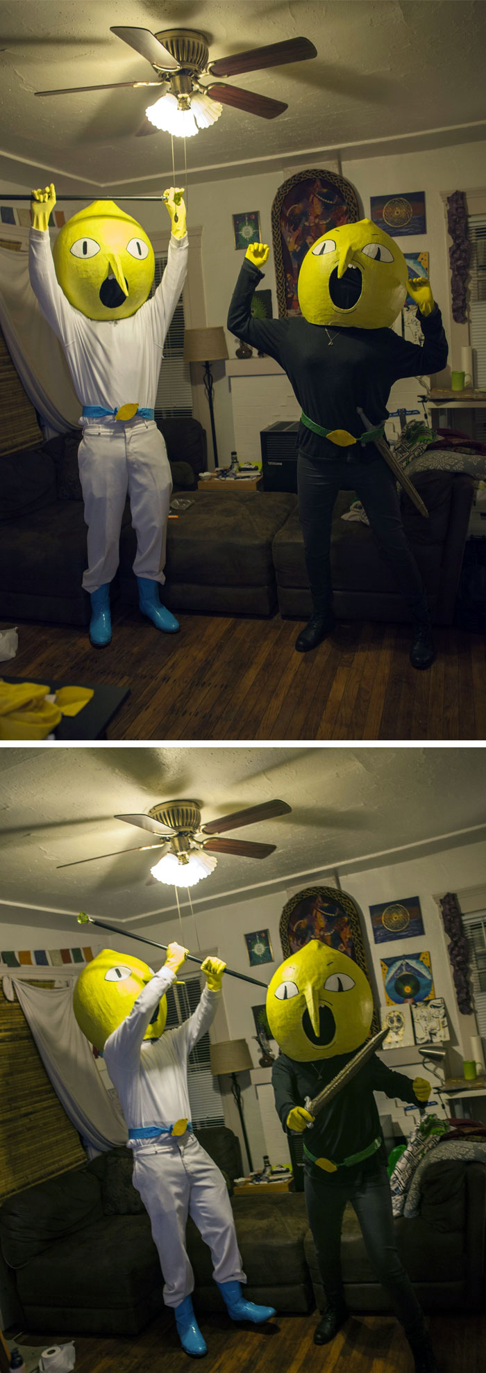 My BF And I Made 'Earl Of Lemongrab' Costumes For Halloween A Few Years Ago