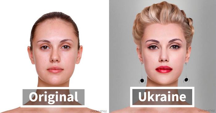 People From Around The World Edited These Man And Woman Headshots To Look Trendy In Their Country (27 Pics)