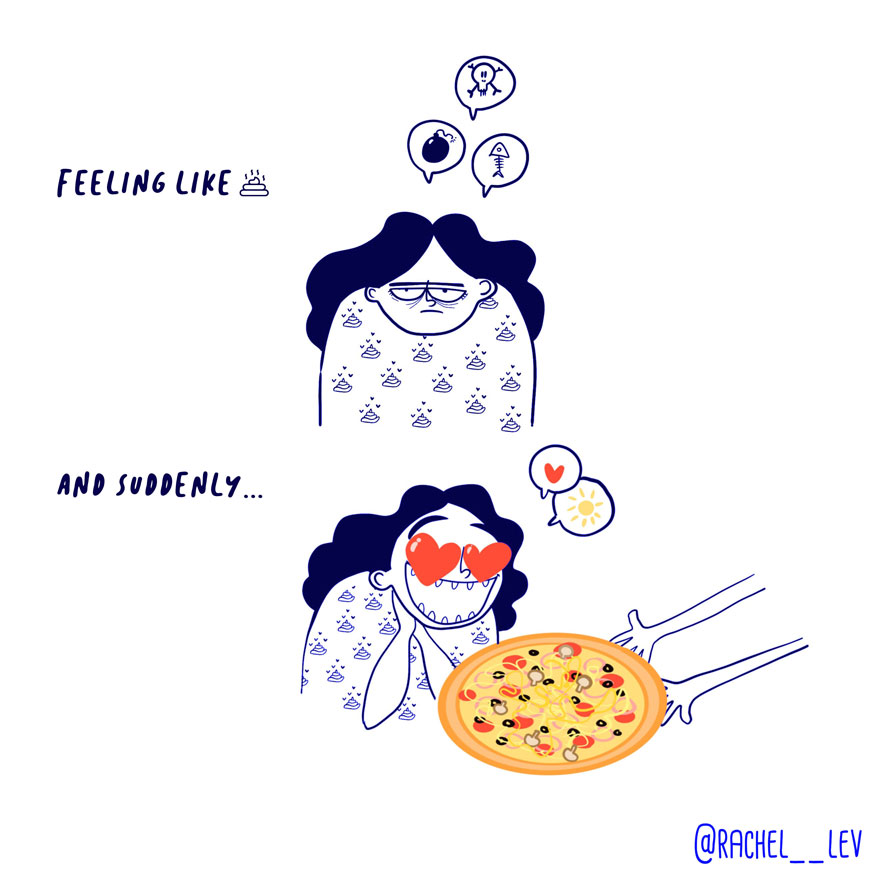 Funny Illustrations Of A Random Girl And Her Random Life - Struggling With Body Positivity !