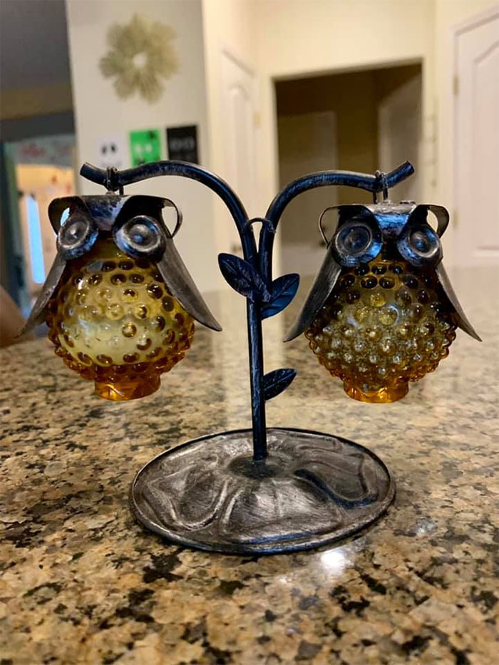 Whooo Needs Some Salt And Pepper?? Found For $2 At An Estate Sale In Sunfield, Mi And They Definitely Came Home With Me Even Though I Had No Clue What They Were When I Bought Them