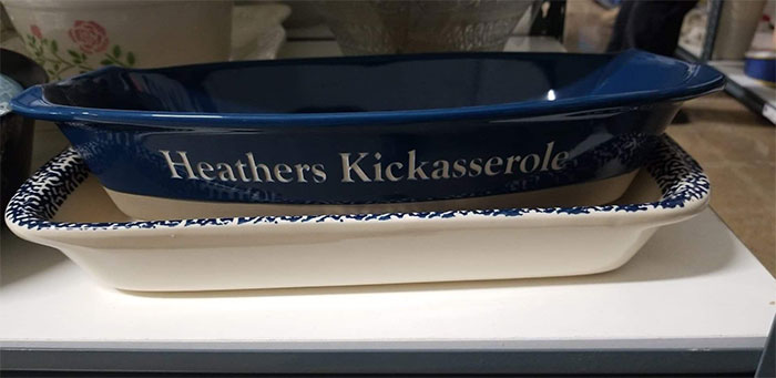Very Specific But, Hell, If You're A Heather With A Great Casserole Then You're In Luck. Or Not A Heather At All, And Just Appreciate The Irony. Goodwill In Benbrook, Tx. $5