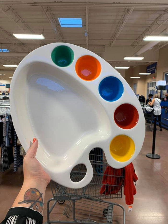 It’s A Paint Palette Serving Tray! I Am So Happy Right Now! Found At A Goodwill In Atlanta And There Were Two Of Them But I Decided To Save The Second For Another Artist To Freak Out Over!
