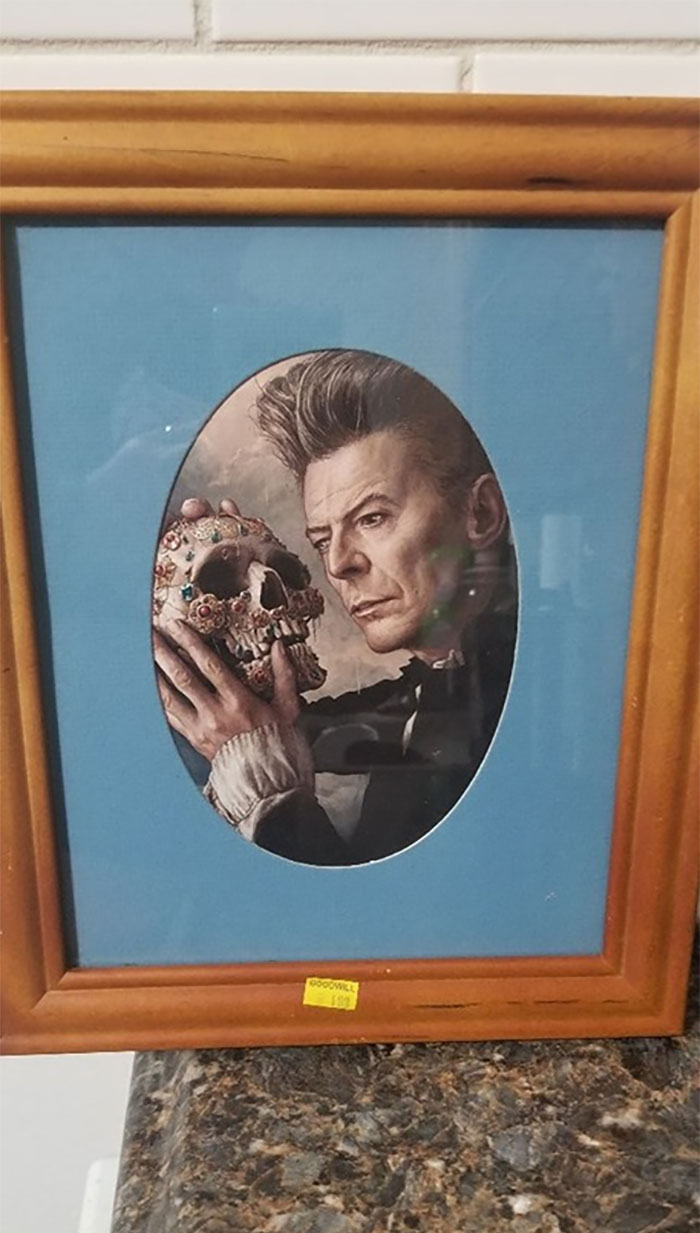 Went To Visit My Sister At Her Goodwill Store In Newark Oh And David Bowie Was Sitting The In Window Just Waiting For Me