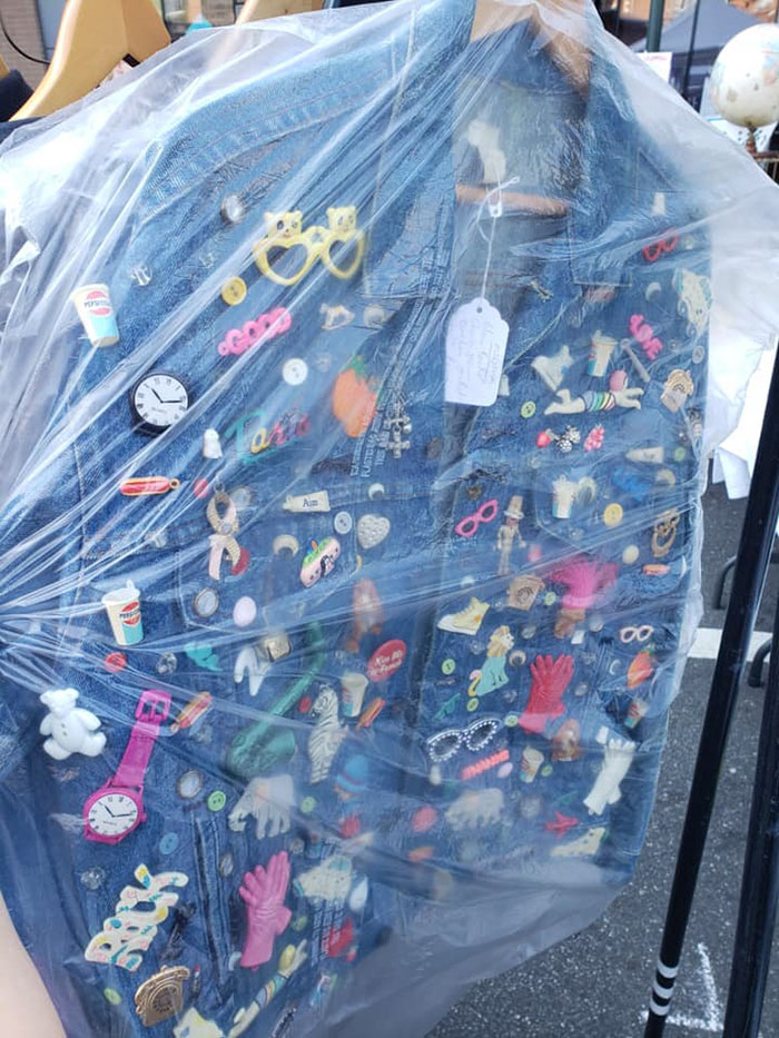 Found This Jacket Covered In Pins At A Vintage Market In Philadelphia. It Did Not Come Home With Me