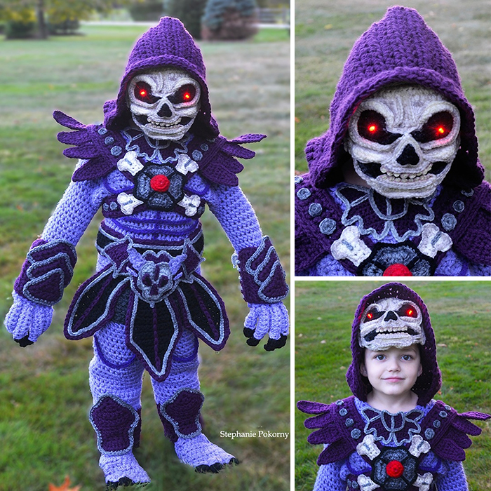 I Crochet Full Body Costumes For My Son. Skeletor For My Youngest
