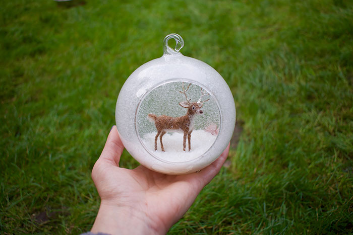 My 27 Animal Scenes Made From Needle Felted Animals And Ordinary Glass Baubles