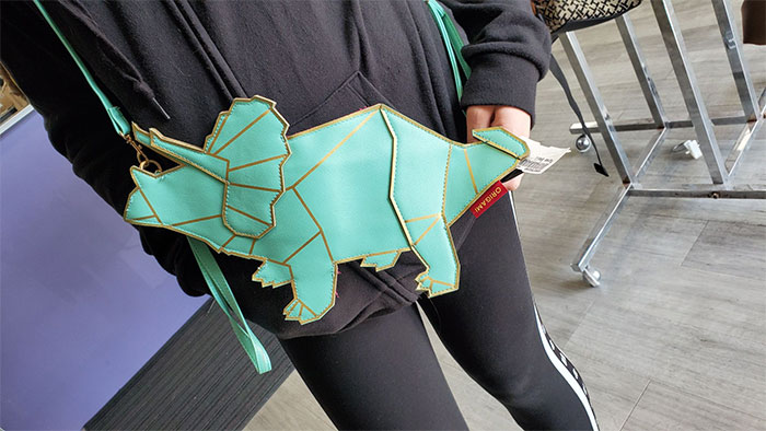 Yasssss! Finially Something Post Worthy! A Teal Triceratops Purse You Guys!