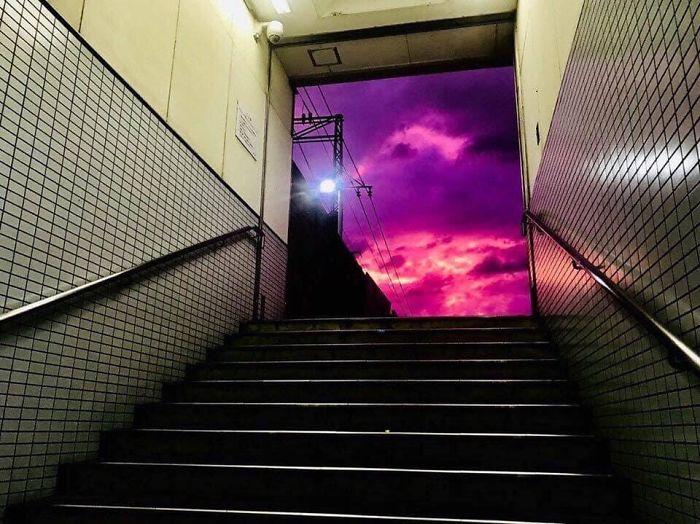 People In Japan Were Admiring The Incredibly Purple Sky, But It's A Sign Of A Typhoon