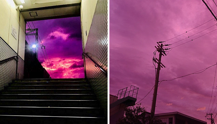 People In Japan Were Admiring The Incredibly Purple Sky, But It’s A Sign Of A Typhoon