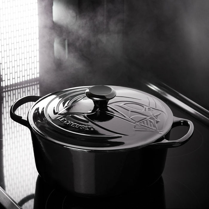Le Creuset Is Dropping A Star Wars Cookware Line, Including The Darth Vader Dutch Oven And Millennium Falcon Trivet