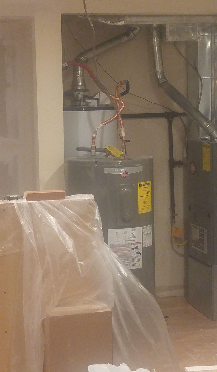 That's One Way To Replace A Water Heater